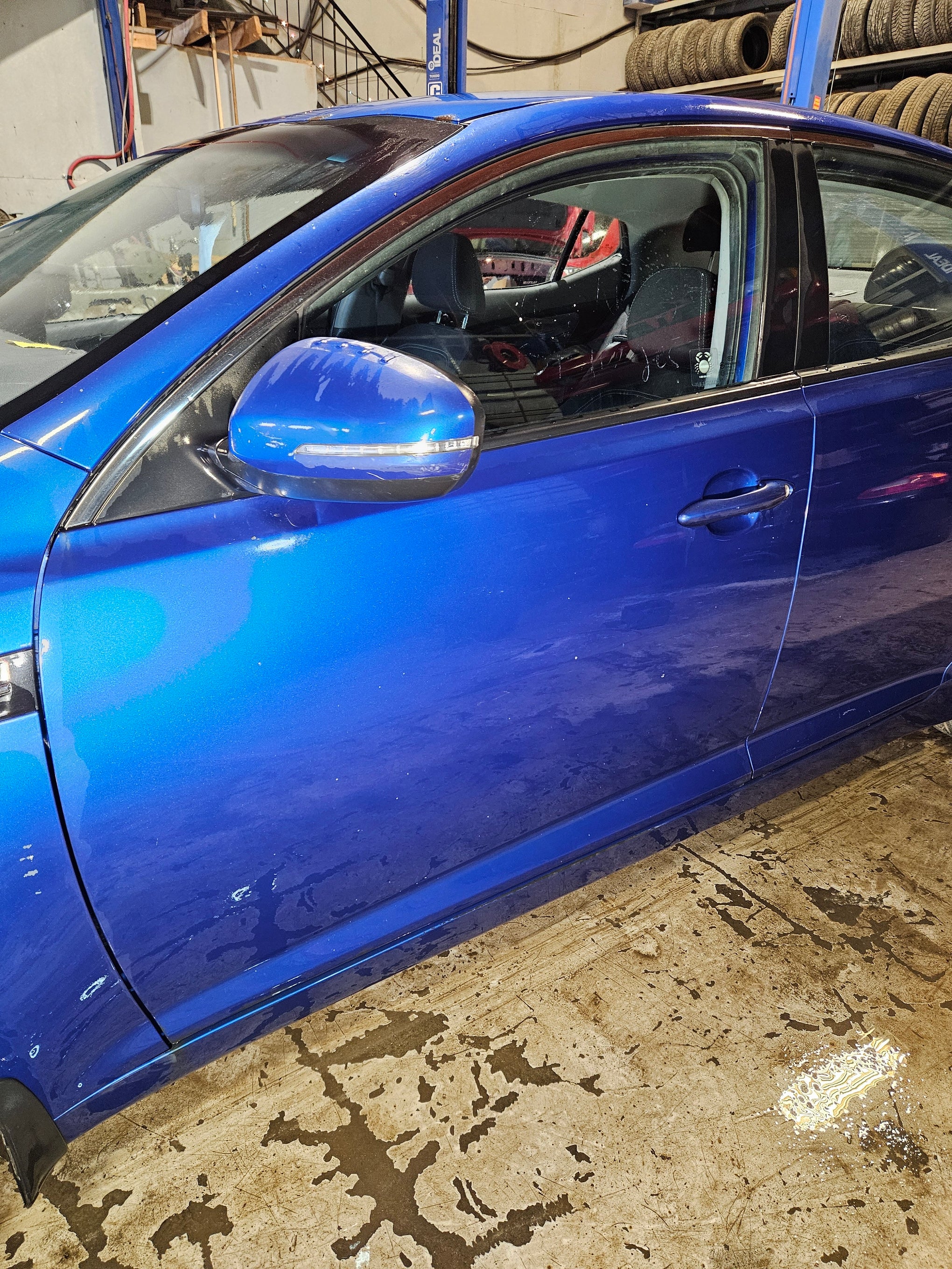 Driver Side Mirror - 2012 Kia Optima (Blue, Manual, Grade A Condition)