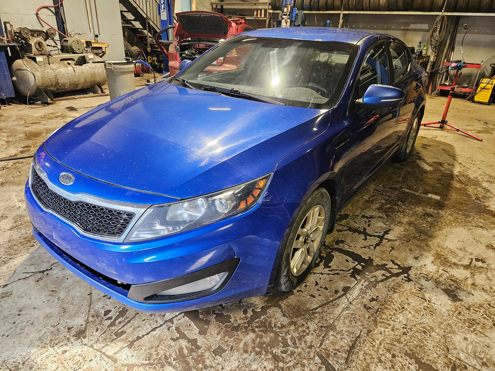 Driver Side Mirror - 2012 Kia Optima (Blue, Manual, Grade A Condition)